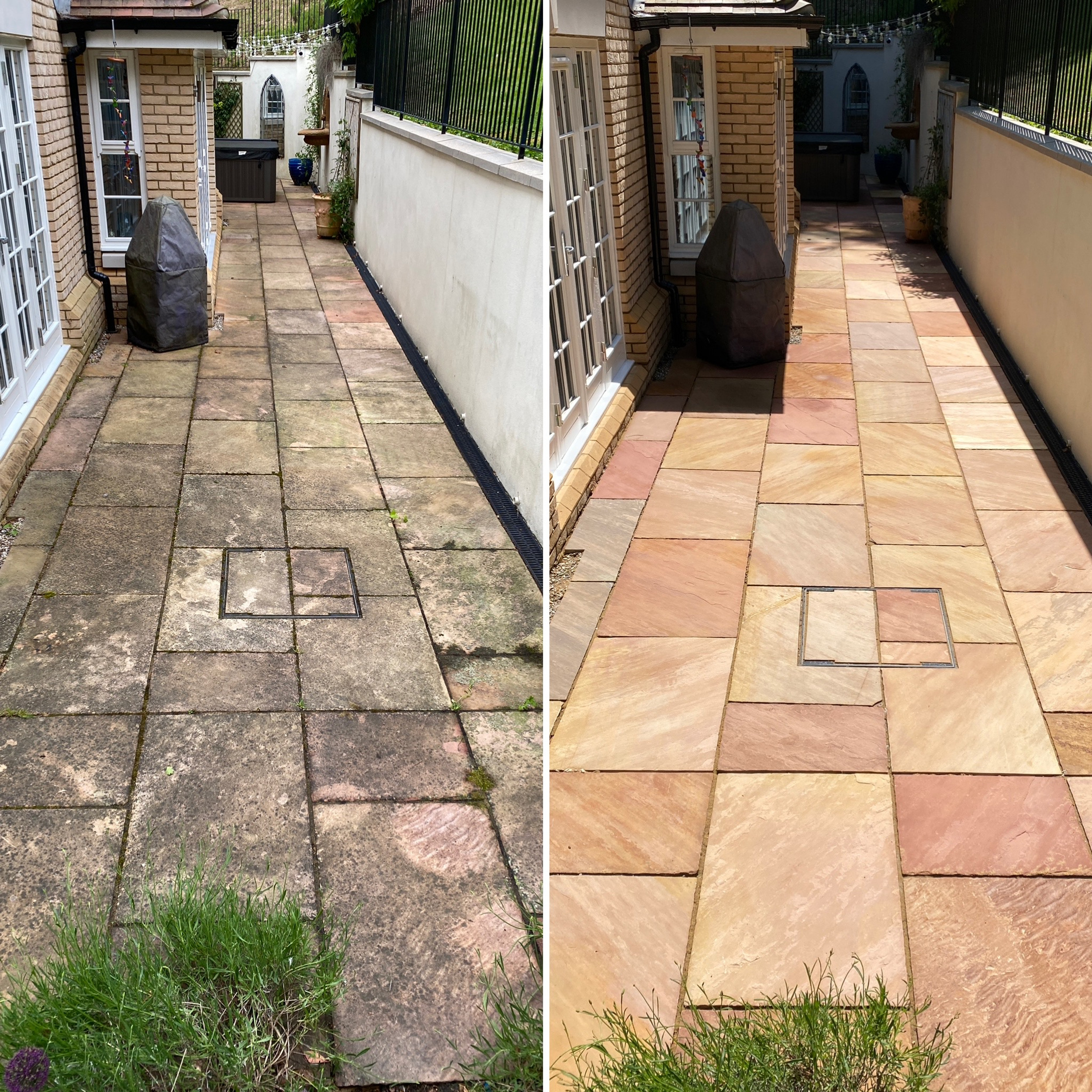 Professionelle Flächenreinigung - Vorher Nachher